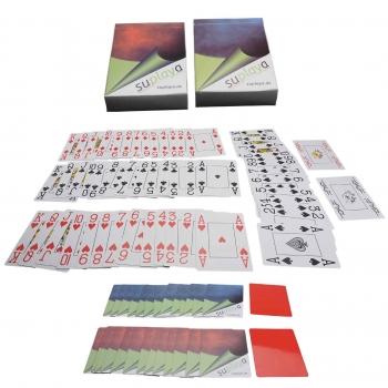 2x Profi Plastik-Pokerkarten 4 Eckzeichen im Doppelpack