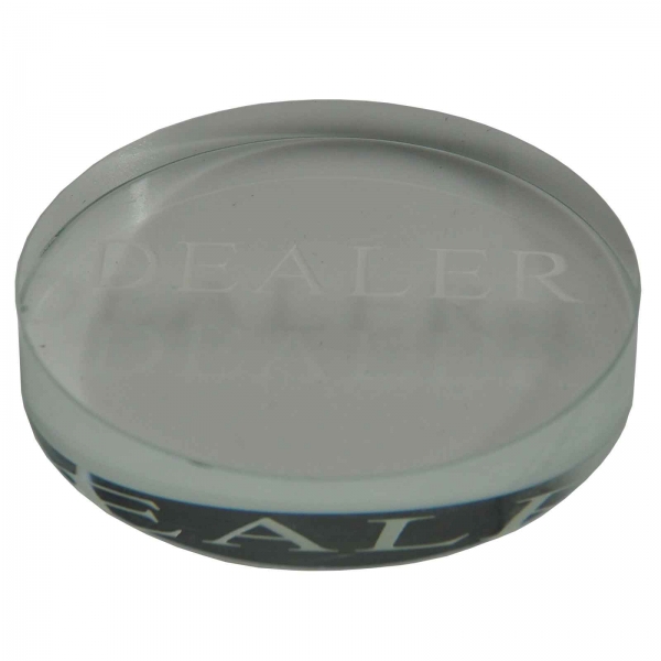 Dealer Button transparent aus Acryl